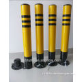 Road Construction Equipment, Steel Round Pipe Active Traffic Pile / Post With Spiral Bottom